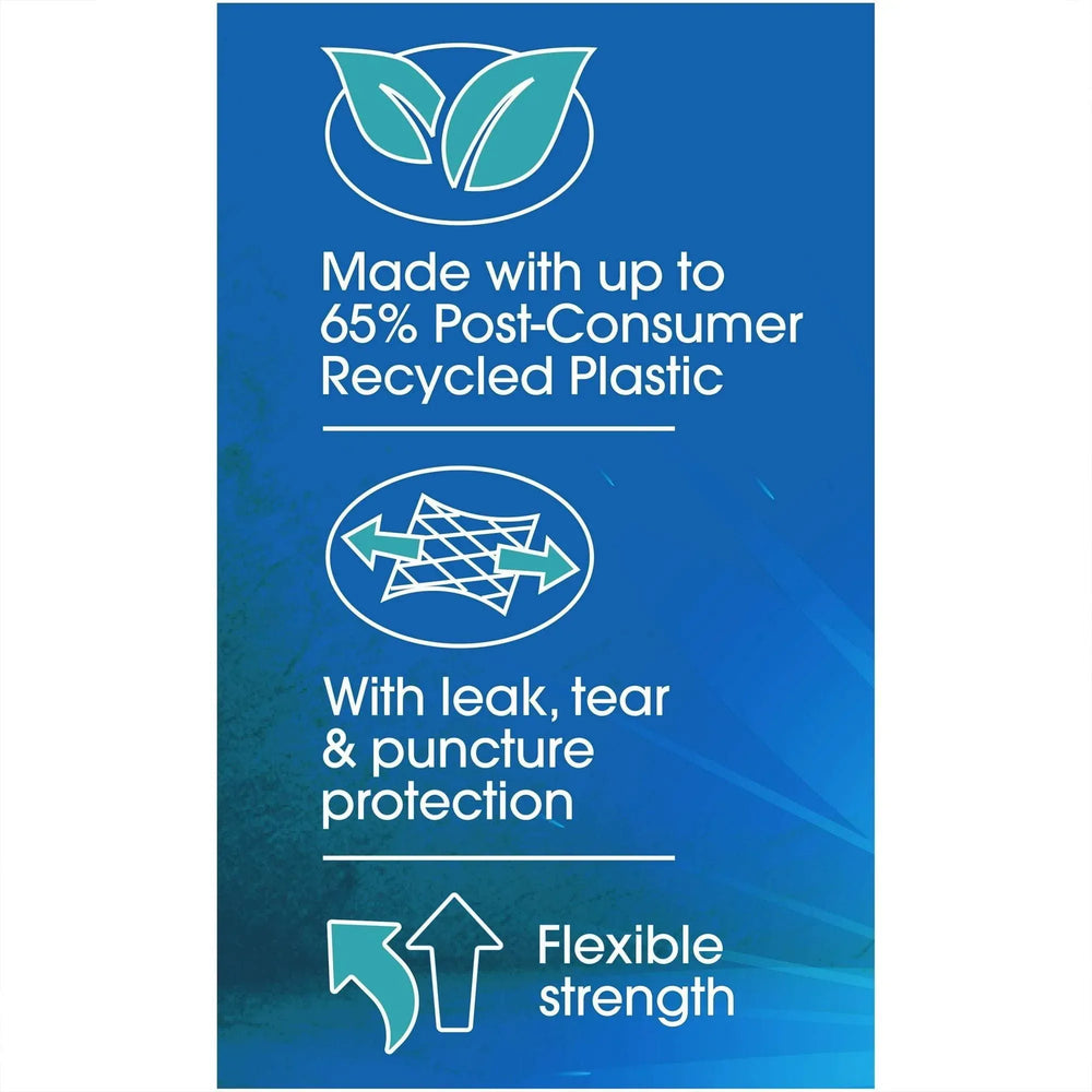 Great Value Sustainable Strong Flex Multi-Purpose Drawstring Bags, 30 Gallon, 40 Count - USA MEGA SHOP