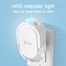 Plug-in air freshener with refill reminder light