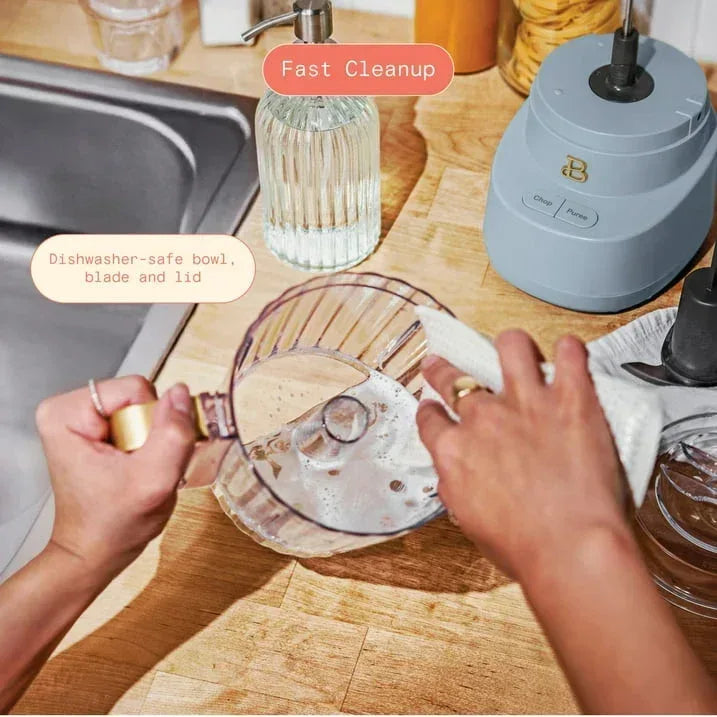 Beautiful 3-Cup Food Chopper, White Icing by Drew Barrymore