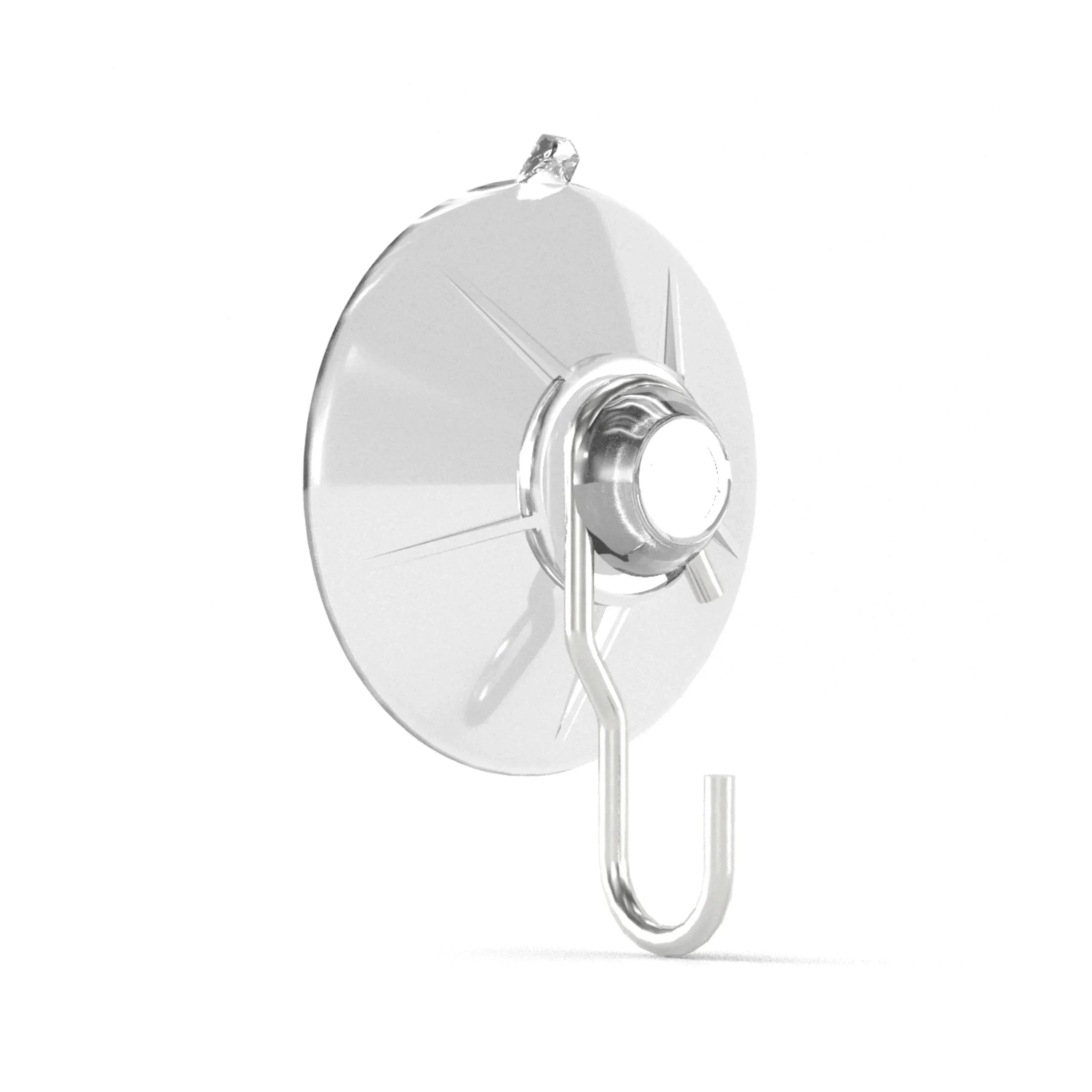 Ook Suction Cup Hooks, Suction Cup Hangers, Large, 5 lbs, PVC, Clear, 3 pack