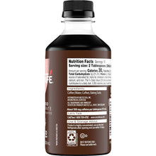 NESCAFÉ Espresso Concentrate Black bottle back label with nutrition facts panel