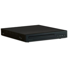 Black HDMI DVD player with front disc tray and control buttons