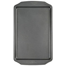 Rectangular steel baking pan with nonstick coating, dark gray finish