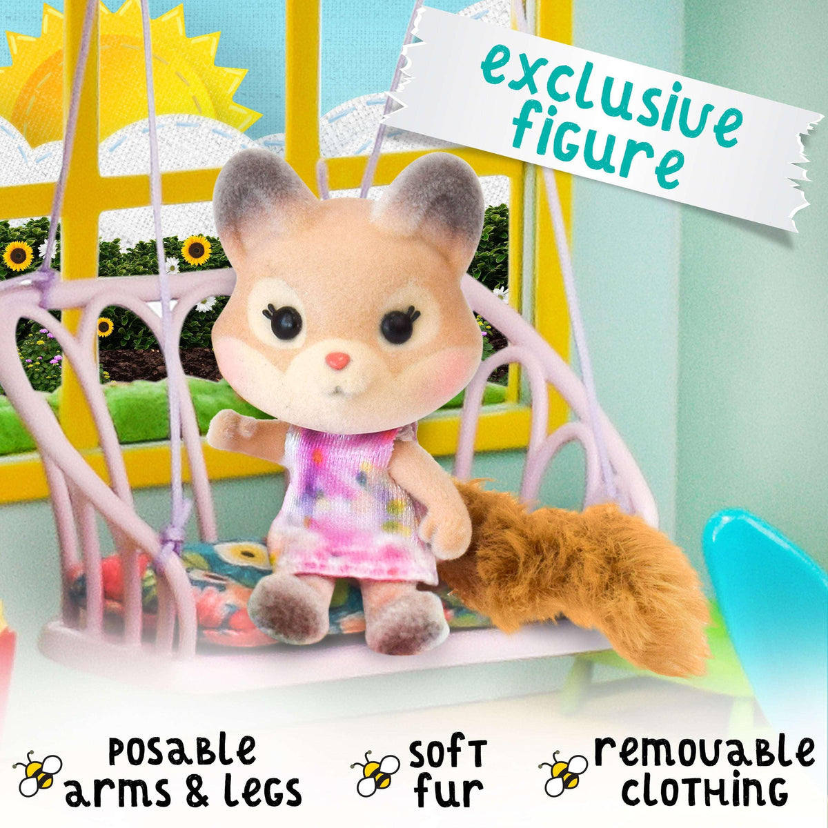 Honey Bee Acres 10in Treetop Hideaway Dollhouse with Miniature Figure, 21 Pieces, Children Ages 3+ - USA MEGA SHOP