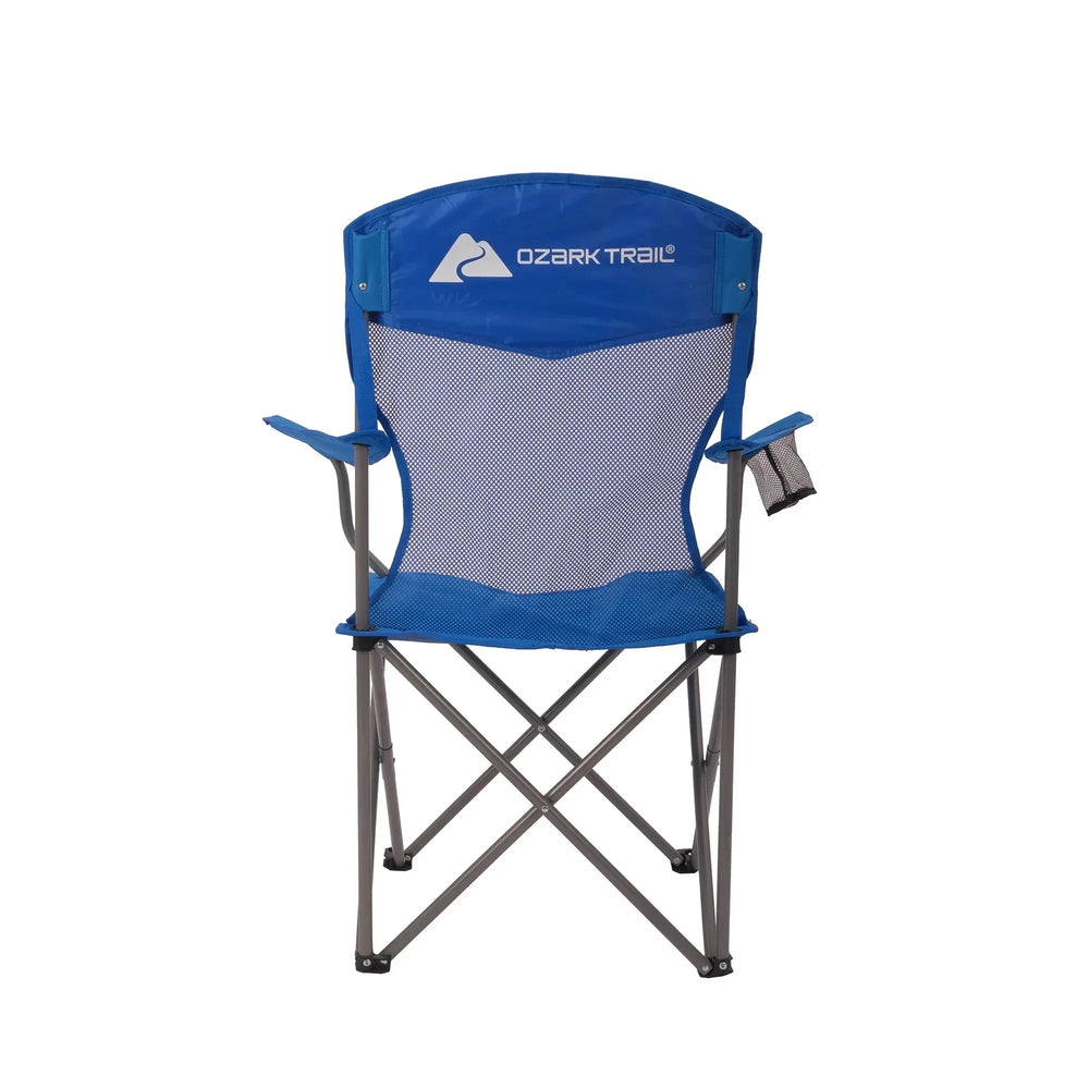 Ozark Trail Basic Mesh Chair Blue, Adult, 32.28in x 20.28in x 37.60in - USA MEGA SHOP