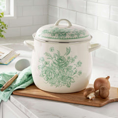 The Pioneer Woman Agatha 12-Quart Enamel on Steel Stock Pot