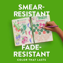Paper Mate Flair felt tip pen ad: smear-resistant, fade-resistant color