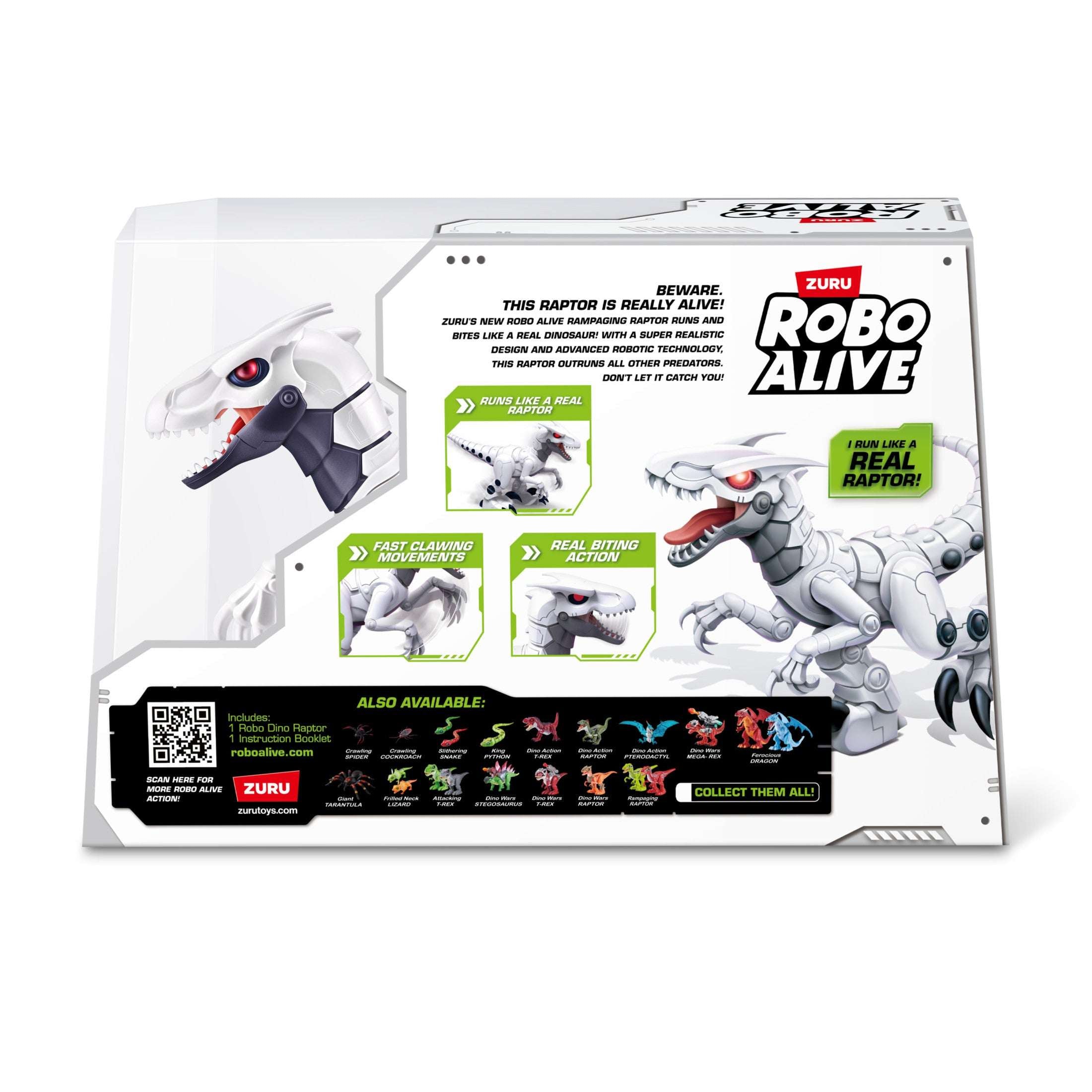 Robo Alive Robo Dino Raptor Electronic Robot Toy Dinosaur by ZURU
