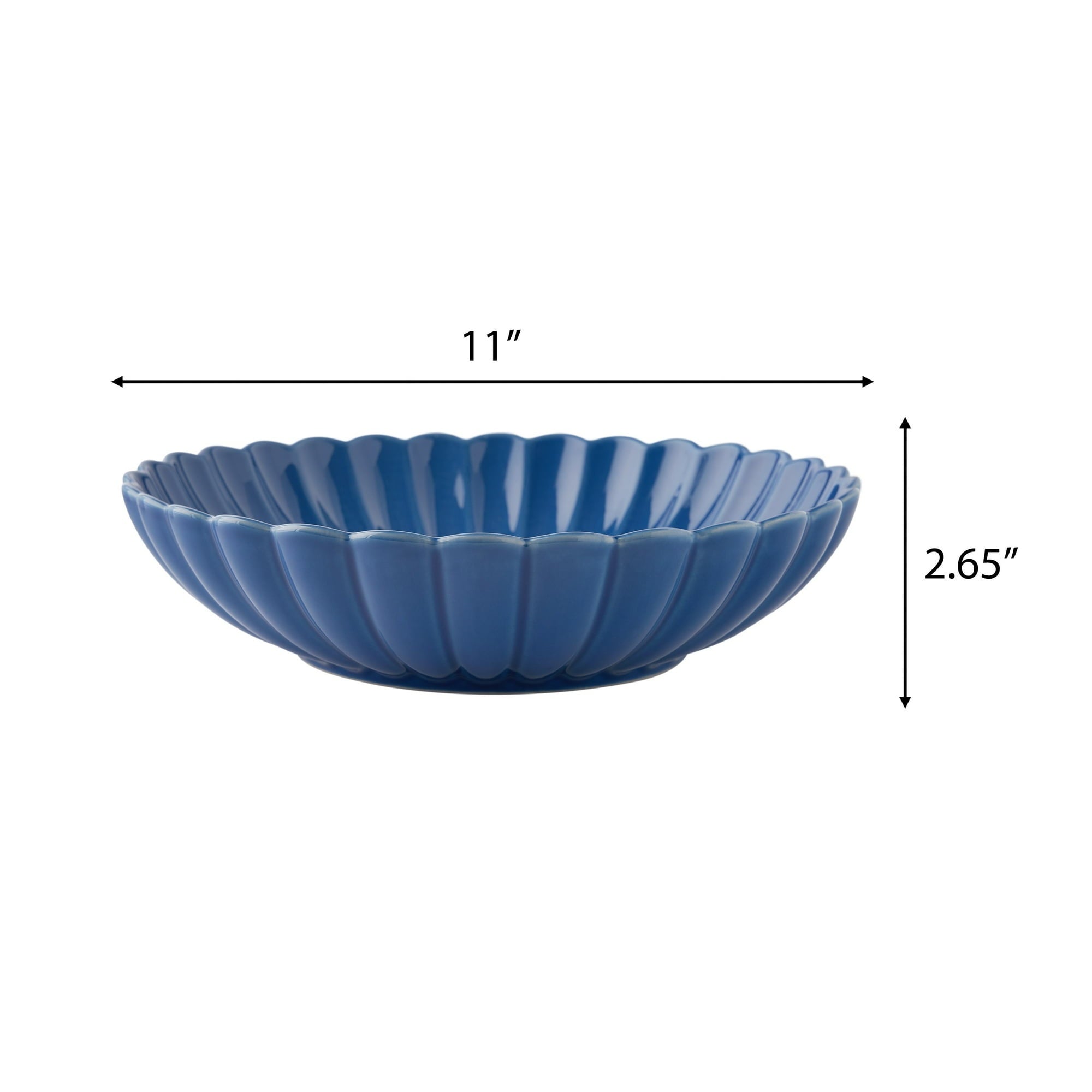 The Pioneer Woman Colette Stoneware 11-inch Serving Bowl, Blue