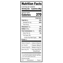 Nutrition Facts label for 2 toaster pastries, showing calories and nutrients