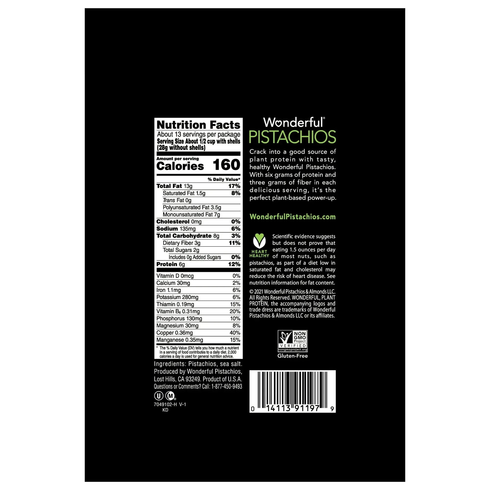 Wonderful Pistachios, In-Shell, Roasted & Salted, 24 Oz