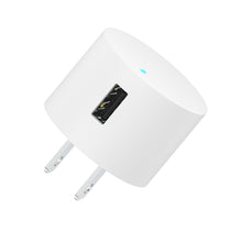 White USB wall charger with USB-A port on the side
