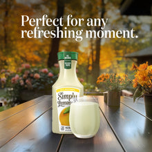 52 fl oz lemonade bottle with green cap and Simply Lemonade front label