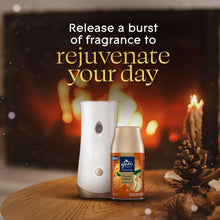 Glade automatic spray air freshener dispenser with Pumpkin & Ginger refill and candle