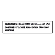 Ingredients text: pistachio nuts in shells, sea salt; may contain traces of almonds