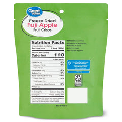 Great Value Freeze Dried Fuji Apple Fruit Crisps, 1 oz