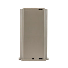 Lithium battery cartridge housing with open front bay