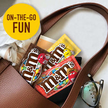 On-the-go variety pack bag filled with assorted M&M's chocolate candy bars