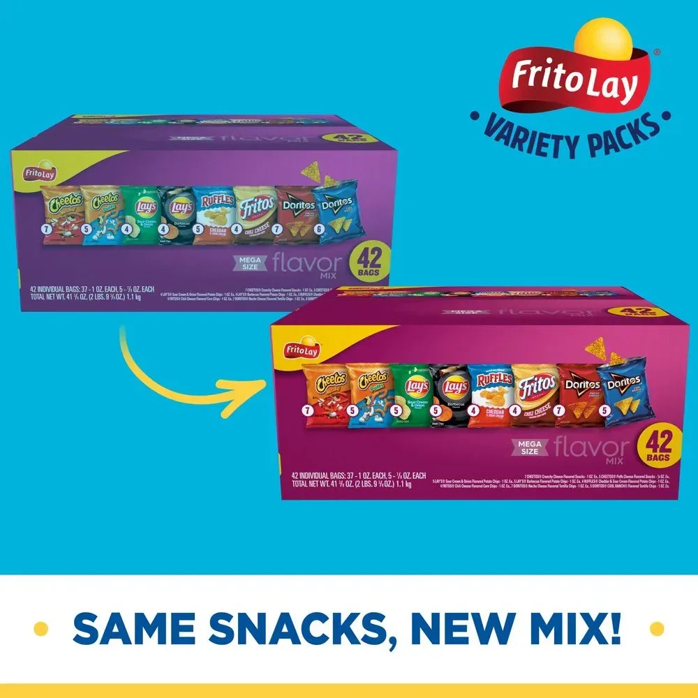 Flavor Mix Variety Pack Snack Chips, 42 Count Multipack