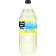Minute Maid Lemonade bottle front view with blue label band and black cap
