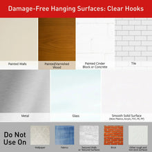 Clear Command wall hook surface compatibility diagram