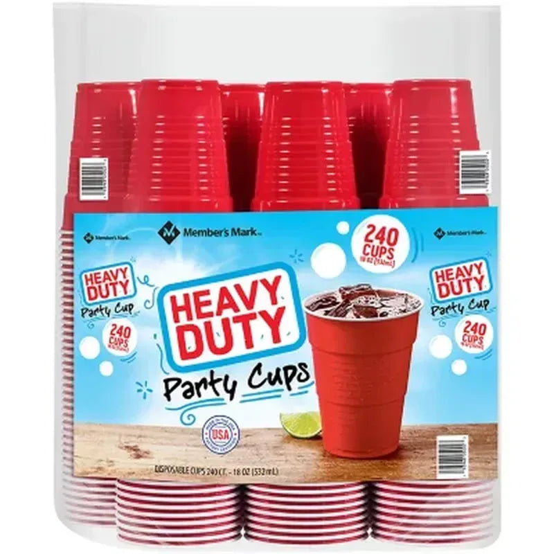 Member'S Mark Heavy-Duty Red Cups (18 Oz., 240 Ct.)