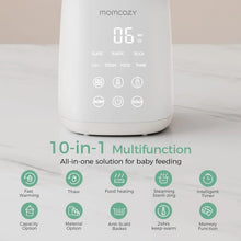 Bottle warmer base with digital display and control buttons