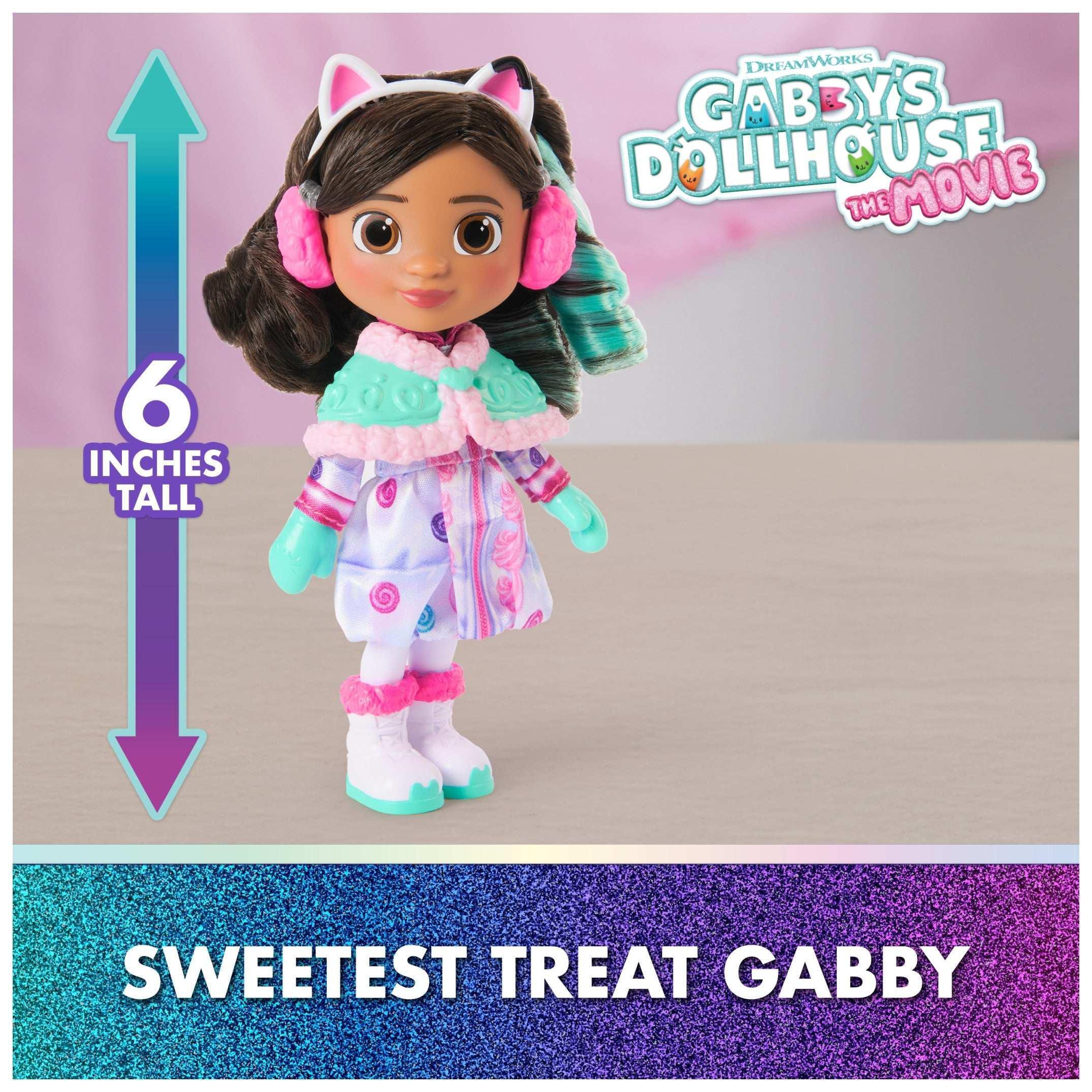 Gabby's Dollhouse: The Movie, Sweetest Treat Gabby Doll, Confection-Themed Snow Gear & Accessories,