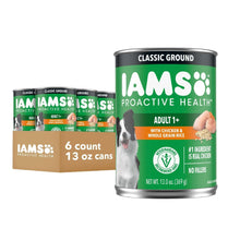 IAMS Proactive Health adult 1+ wet dog food 6 count 13 oz cans