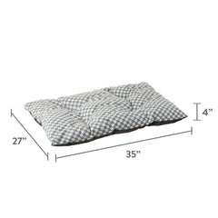 Vibrant Life Bed for Dogs, Tufted Pillow, Machine Washable, Black and White Checkered, 35" x 27"