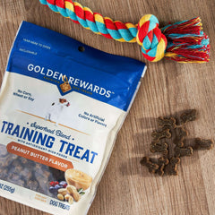 (4 pack) Golden Rewards Dog Training Treats with Peanut Butter Flavor, 9 oz Pouch