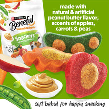 Purina Beneful Snackers pouch with peanut butter flavored soft baked dog treats