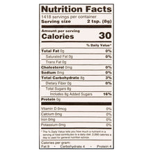 Granulated sugar Nutrition Facts label, serving size 2 tsp (8 g), 30 calories.