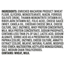 Velveeta shells and cheese ingredients list, contains wheat and milk