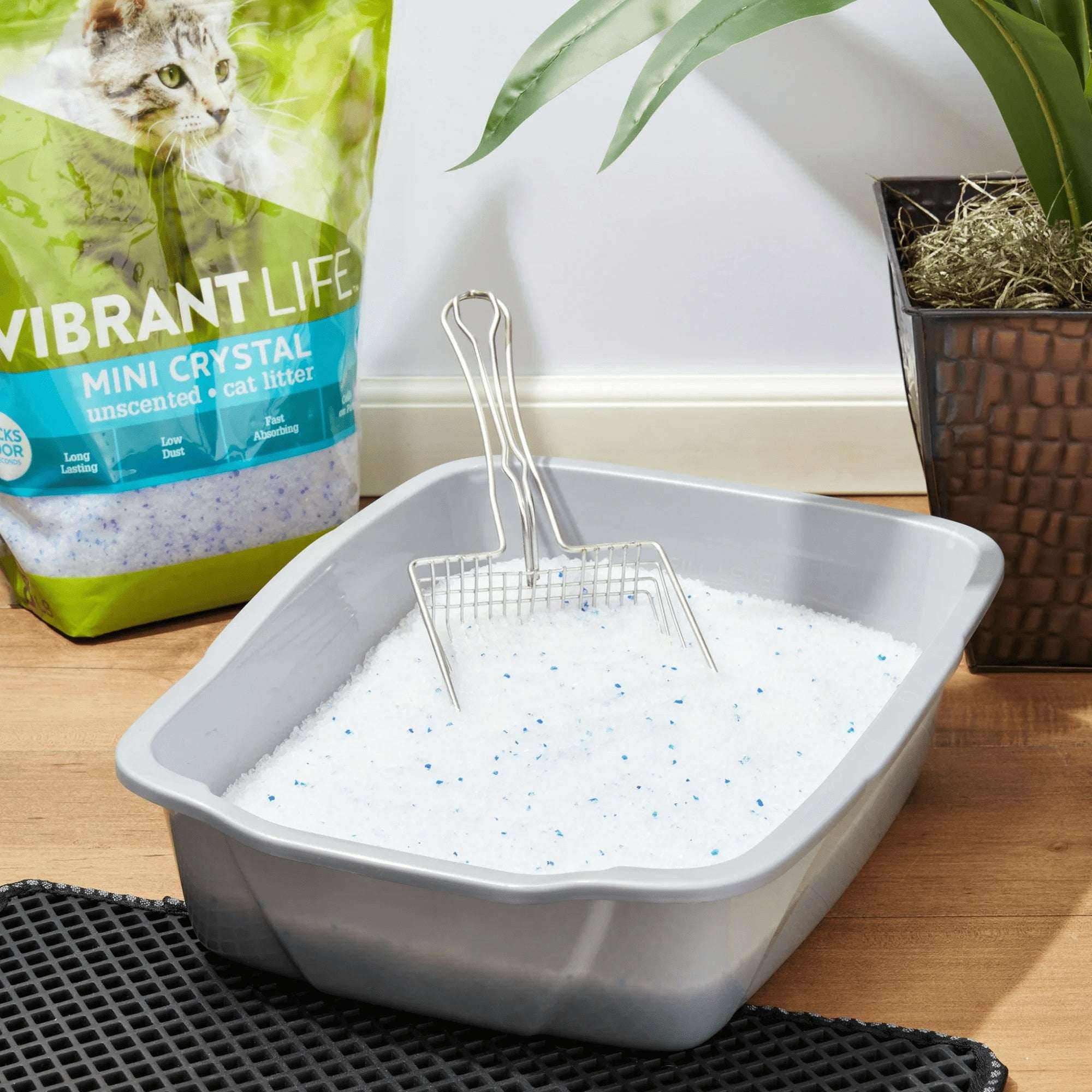 Vibrant Life Mini Crystal Cat Litter, Unscented, 8 lb Bag