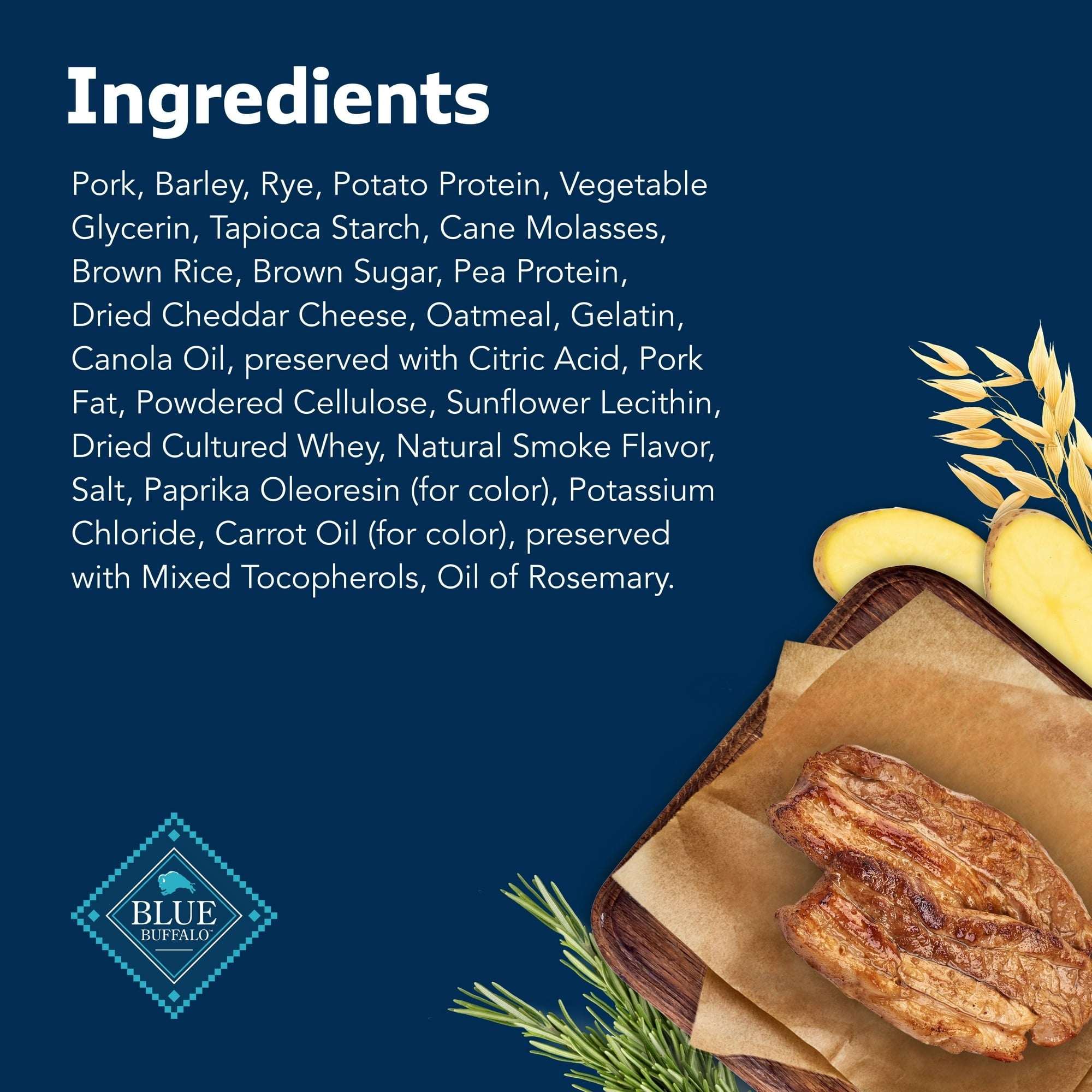 Blue Buffalo Sizzlers Bacon-Style Dog Treats with Real Pork, Original Flavor, 6-oz.