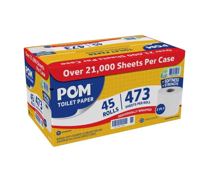POM 2-Ply Toilet Paper, 473 ct (45-pk)
