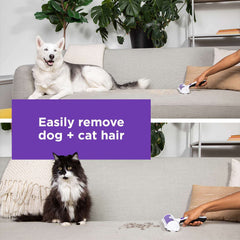 BLACK+DECKER Reusable Pet Hair & Fur Lint Roller & Remover – Fabric, Furniture, Car Seat Cleaning Tool, HMSCT0001