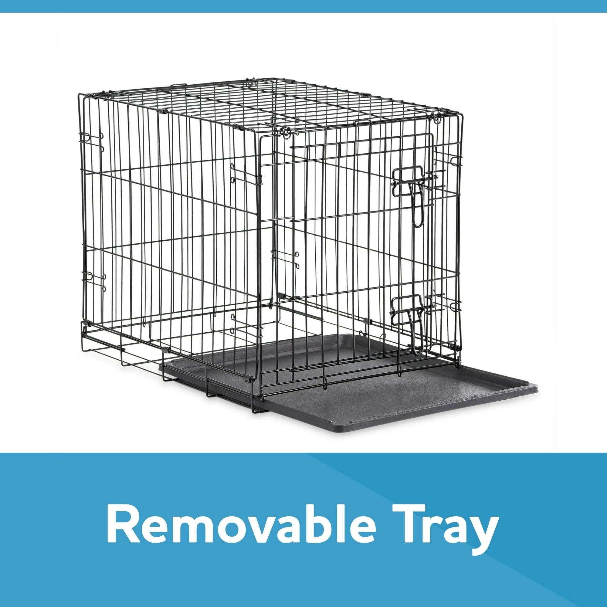 Vibrant Life Foldable 22" Wire Crate for Dogs with Divider and Leak-Proof Tray