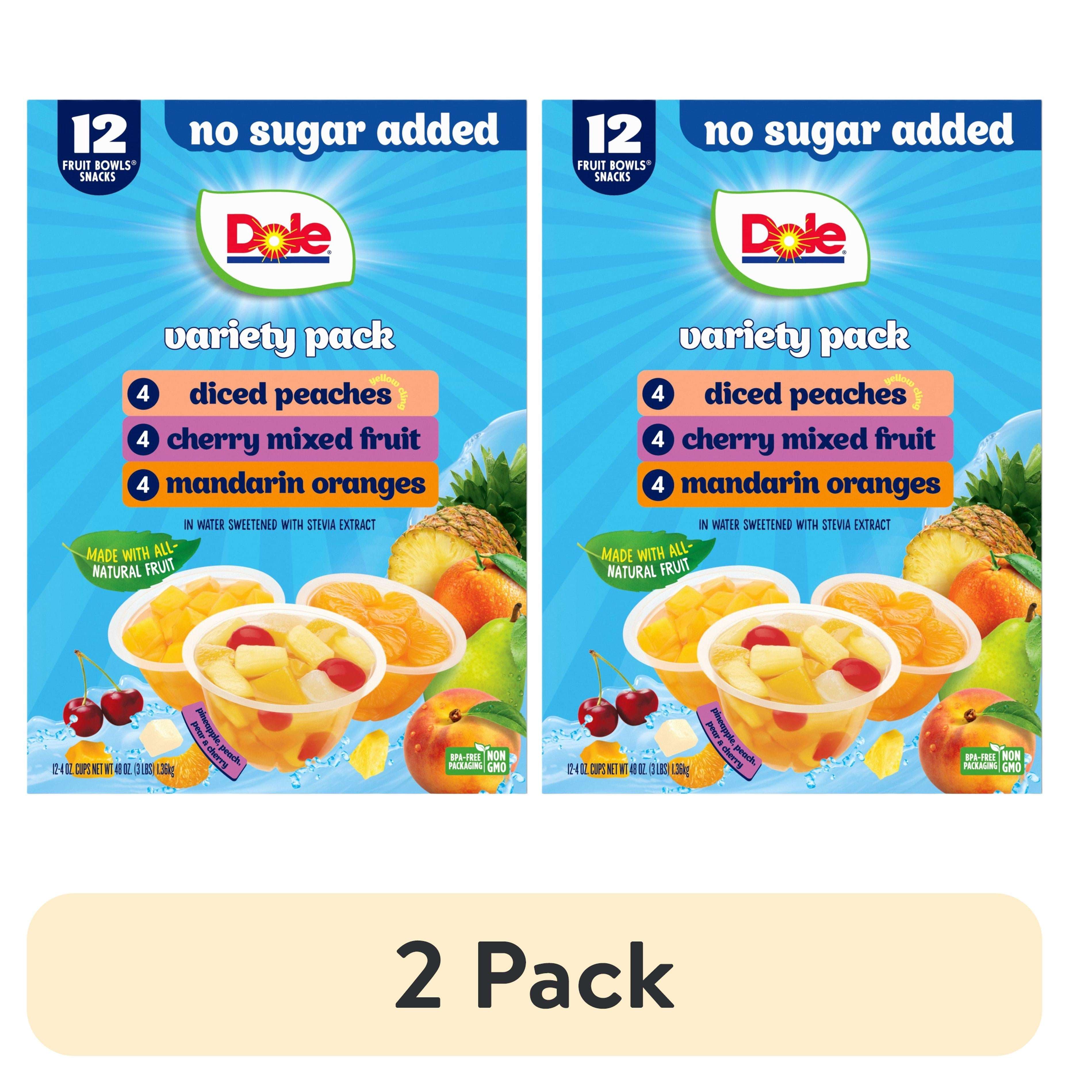 Dole Fruit Bowls No Sugar Added Variety Pack, 4 oz Cups (12 Pack)