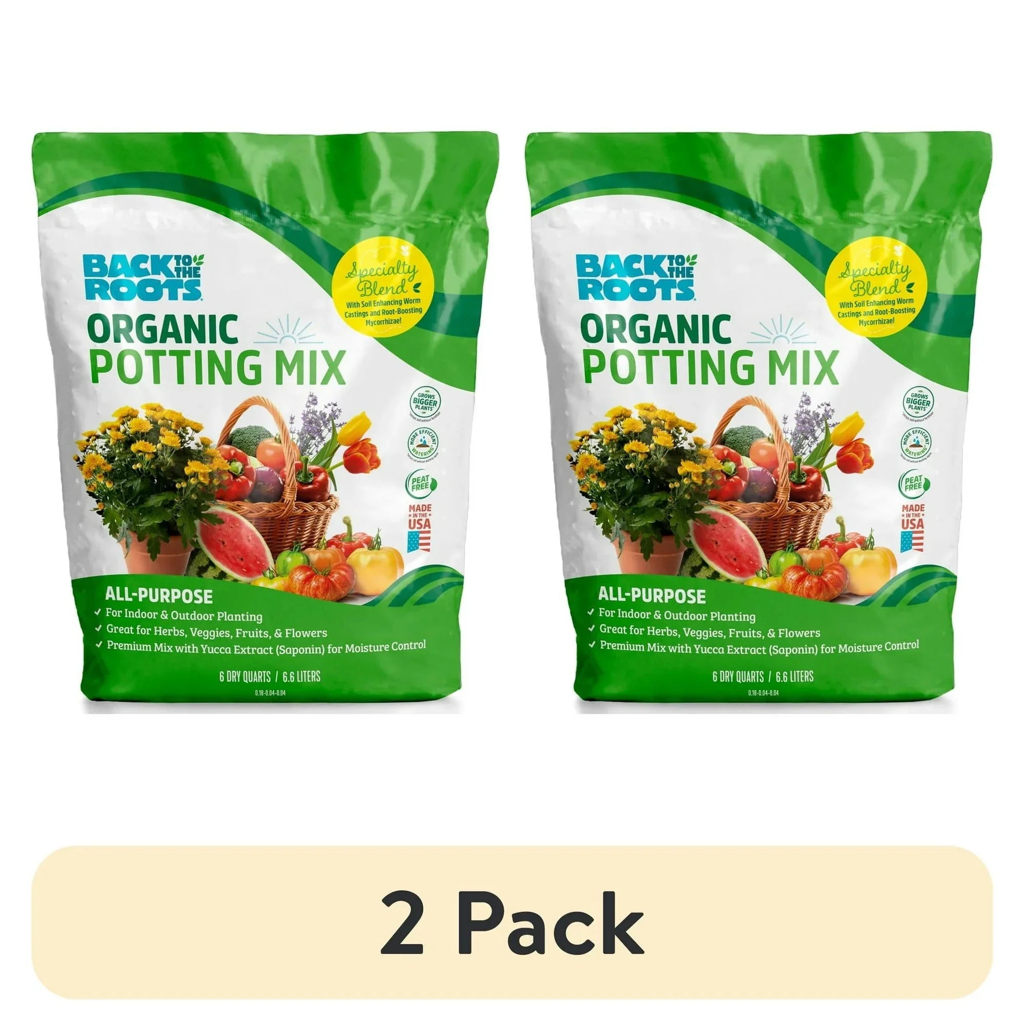 Back to the Roots Potting Mix, 6 Qt