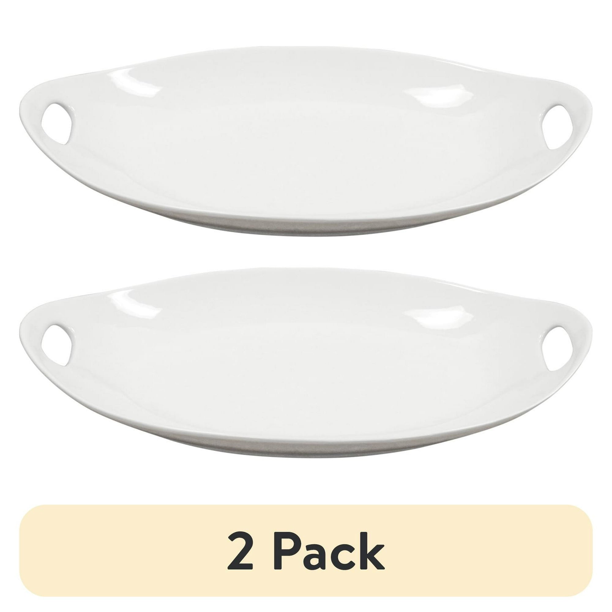 Better Homes & Gardens White Porcelain Tray with Handles