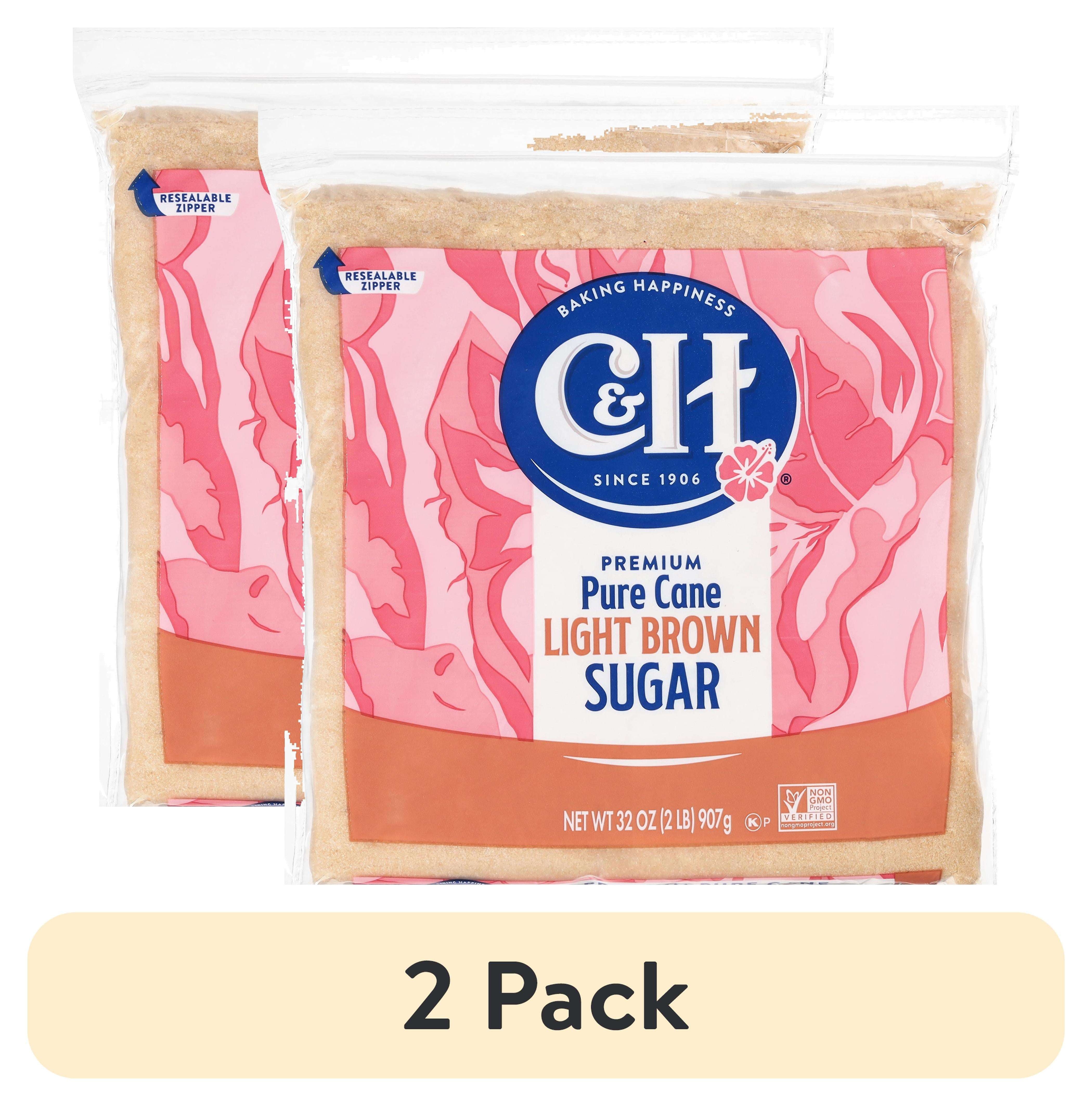 C&H Premium Pure Cane Light Brown Sugar 2 lb. Zipper-Pak