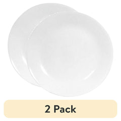 (2 pack) Corelle Winter Frost White Round Dinner Plate, 10.25"