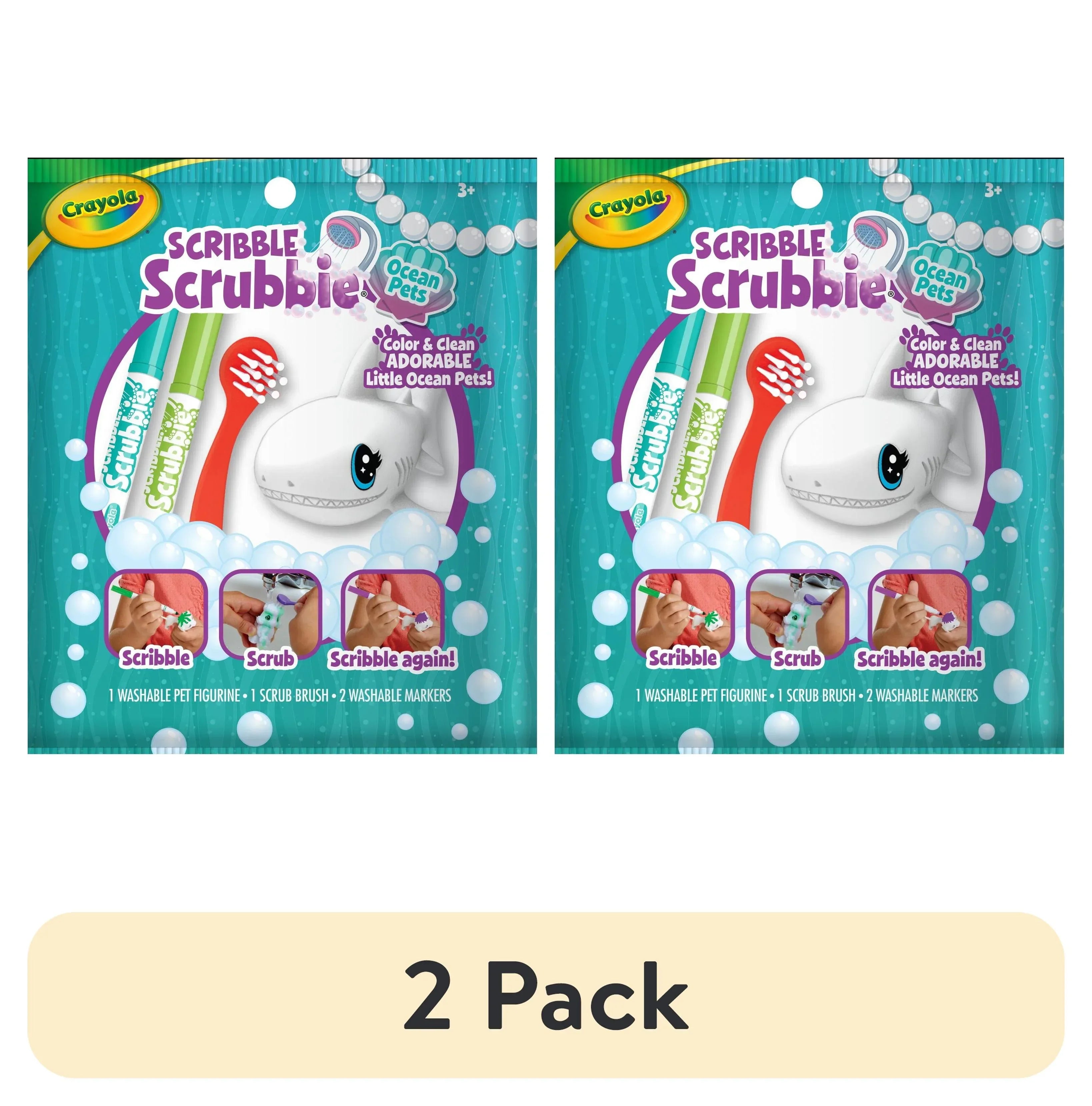 Crayola Scribble Scrubbie Dino Pets, 1 Ct, Easter Basket Essentials, Dinosaur Animal Toys with Markers, Coloring Easter Gift for Kids, Ages 3+