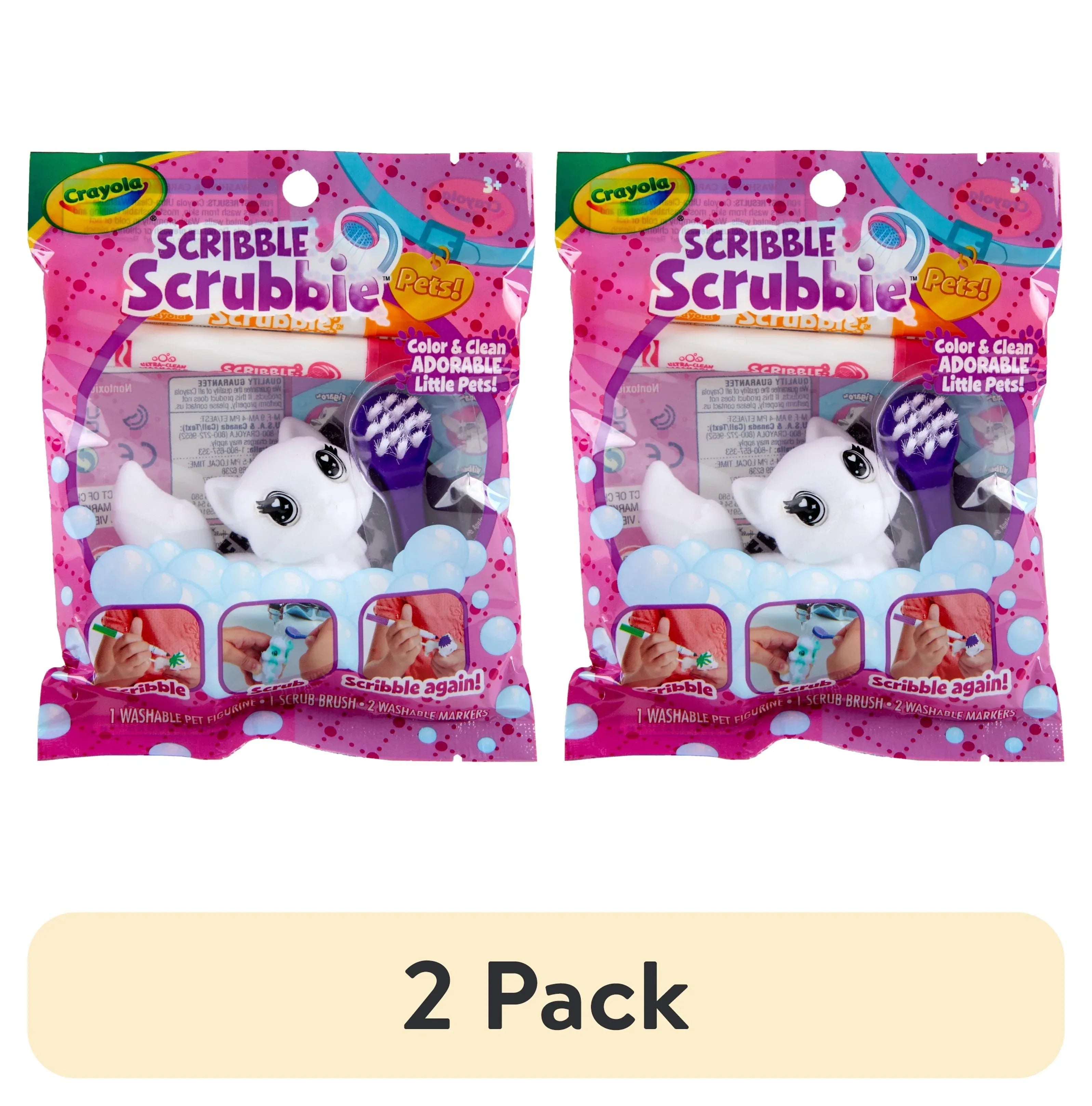 Crayola Scribble Scrubbie Dino Pets, 1 Ct, Easter Basket Essentials, Dinosaur Animal Toys with Markers, Coloring Easter Gift for Kids, Ages 3+