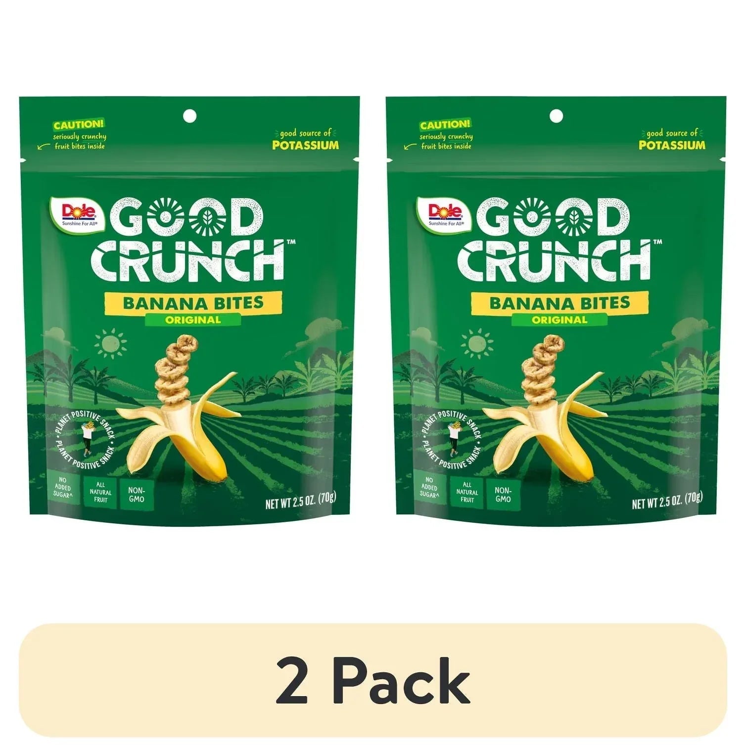 Dole Good Crunch Original Banana Bites, Made with All Natural Fruit, 2.5 oz