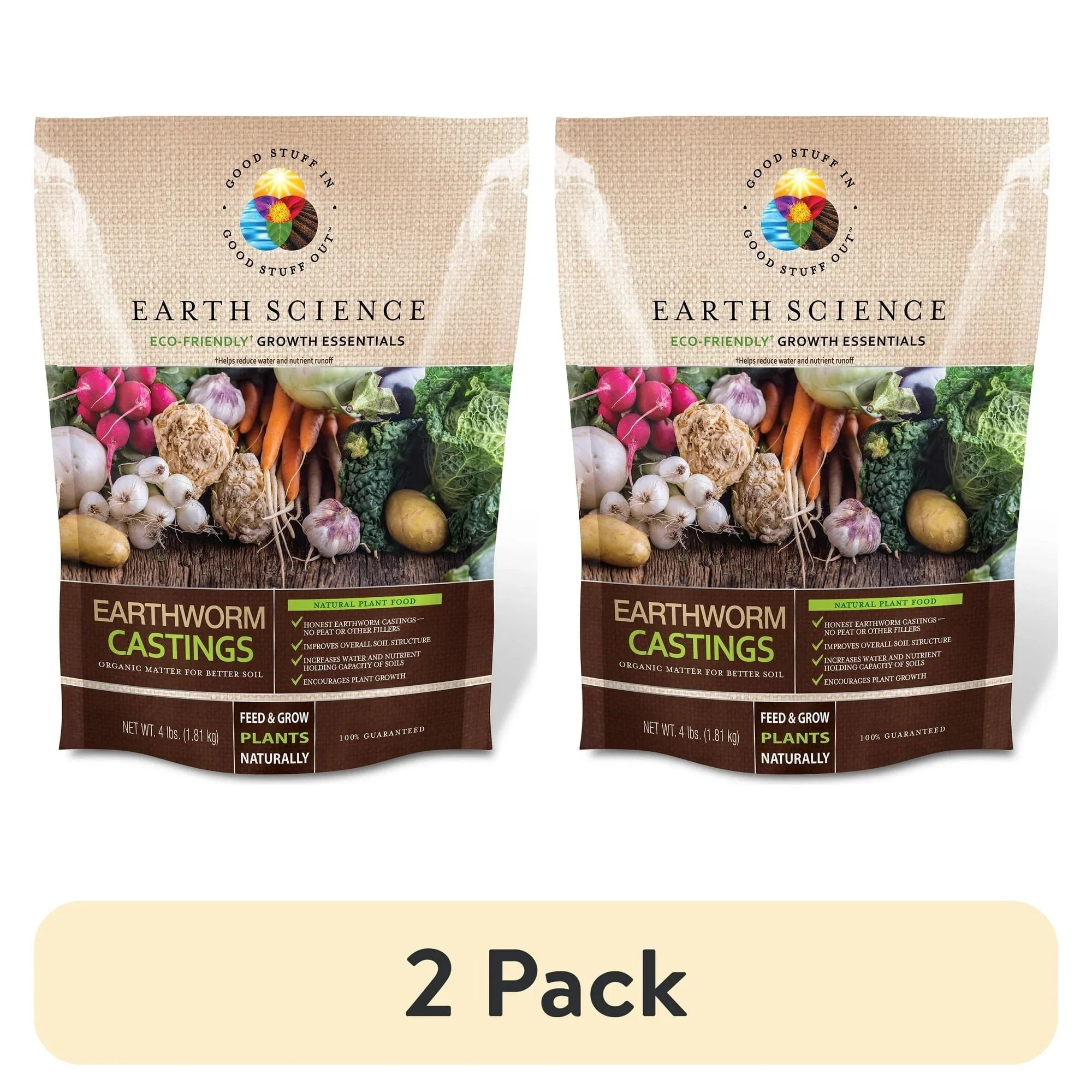 Earth Science Growth Essentials Organic Earthworm Castings 4 lb