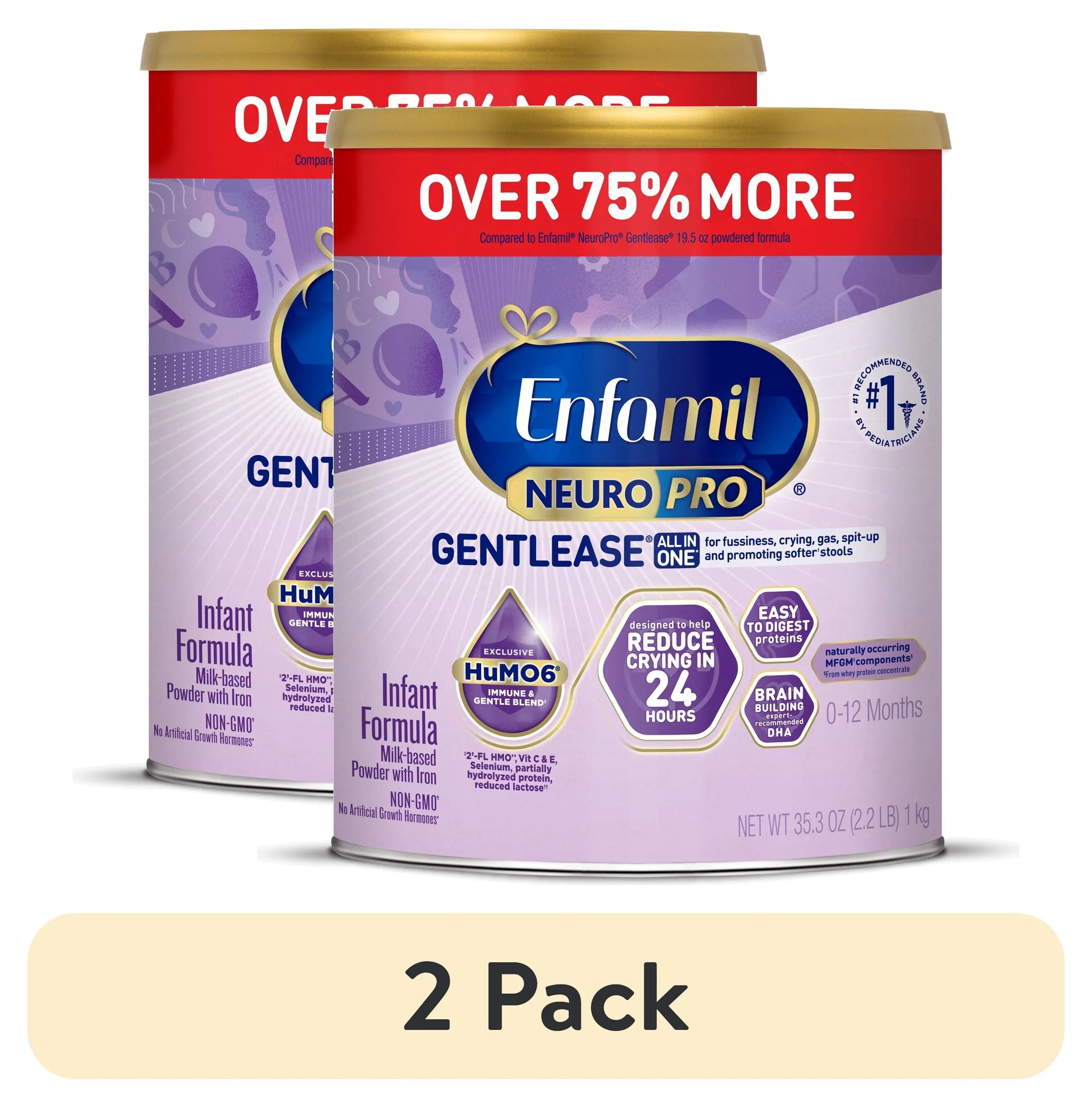 Enfamil NeuroPro Gentlease Baby Formula for Easing Fussiness, Gas, Spit-up in 24 Hrs, 35.3 Oz XL Value Can - USA MEGA SHOP