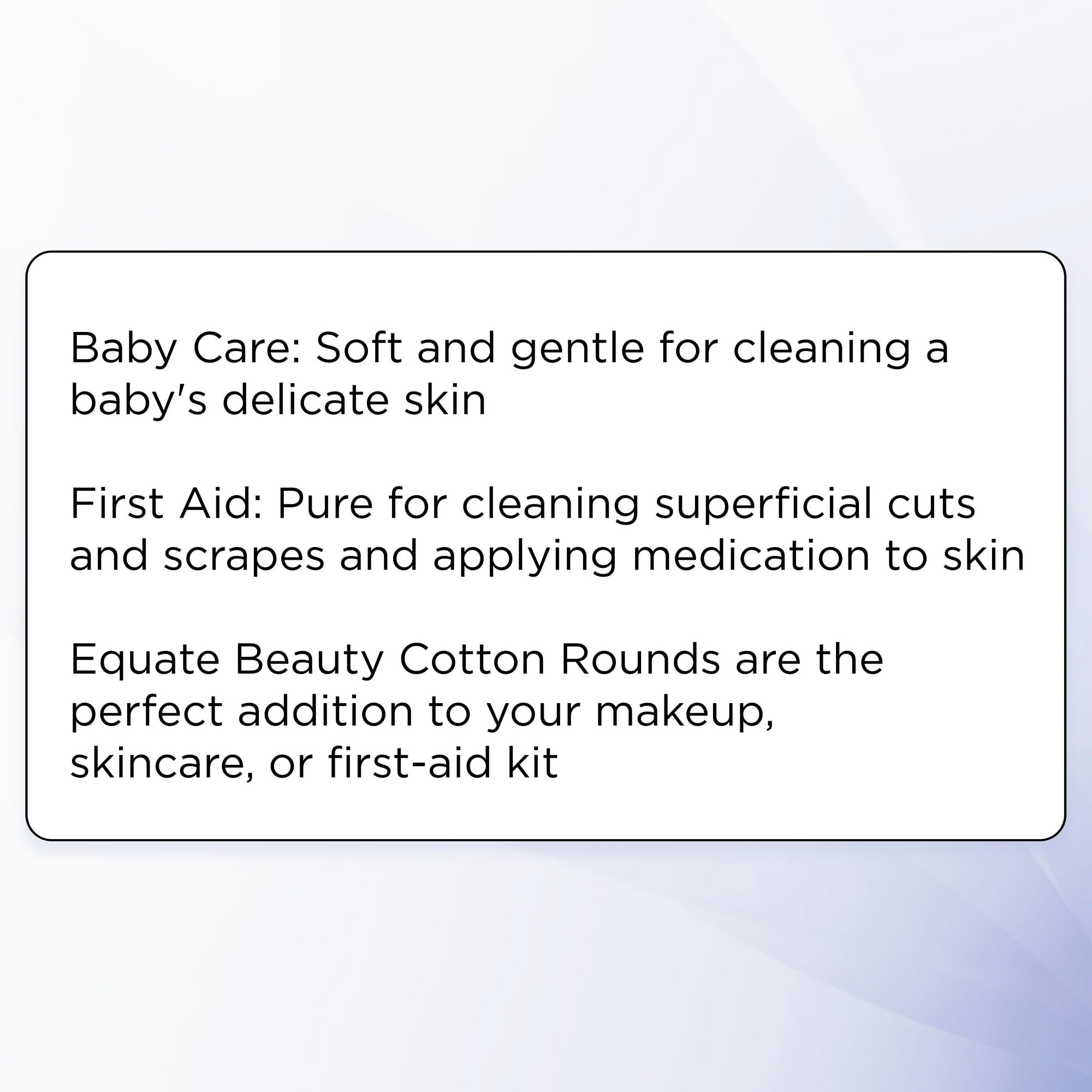 Equate Beauty Cotton Rounds, 100 Count